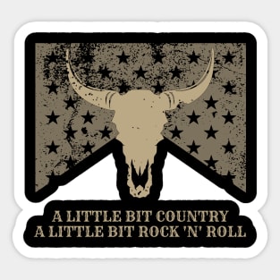 A little bit country, a little bit rock 'n' roll Retro Vintage Country Music Sticker